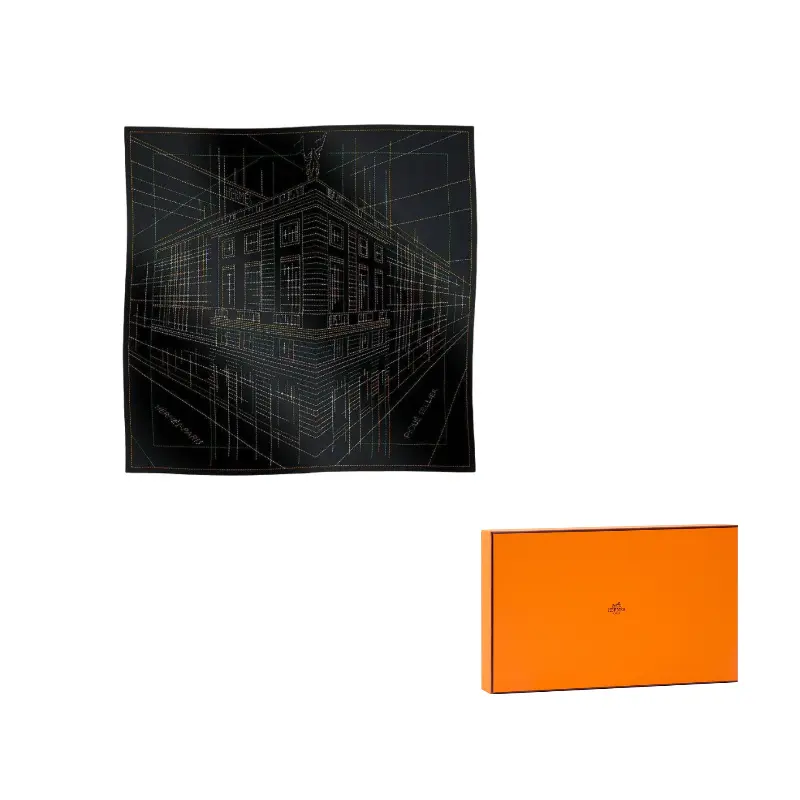 

HERMES Вязаный шарф женский черный, Black