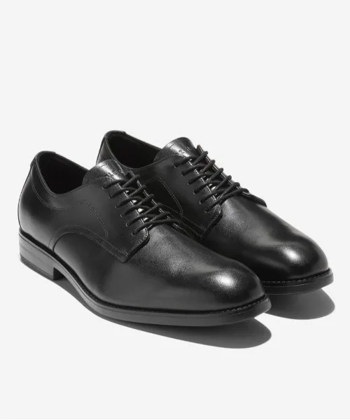 Мужские оксфорды ручной работы COLE HAAN Harmony Grand Plain Toe черные — фото 2