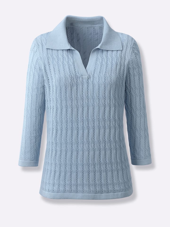 

Свитер поло ледяного голубого цвета WITT WEIDEN