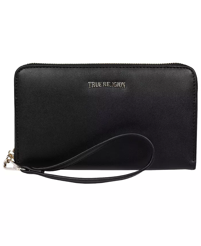 

Кошелек с молнией по периметру East/West True Religion, черный