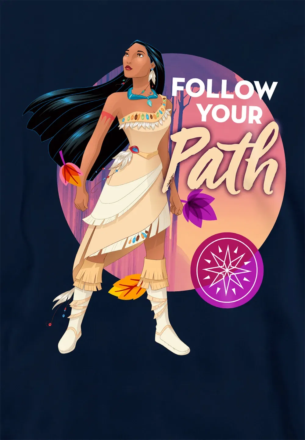 Детская худи Pocahontas Follow Your Path, Disney, темно-синий — фото 2