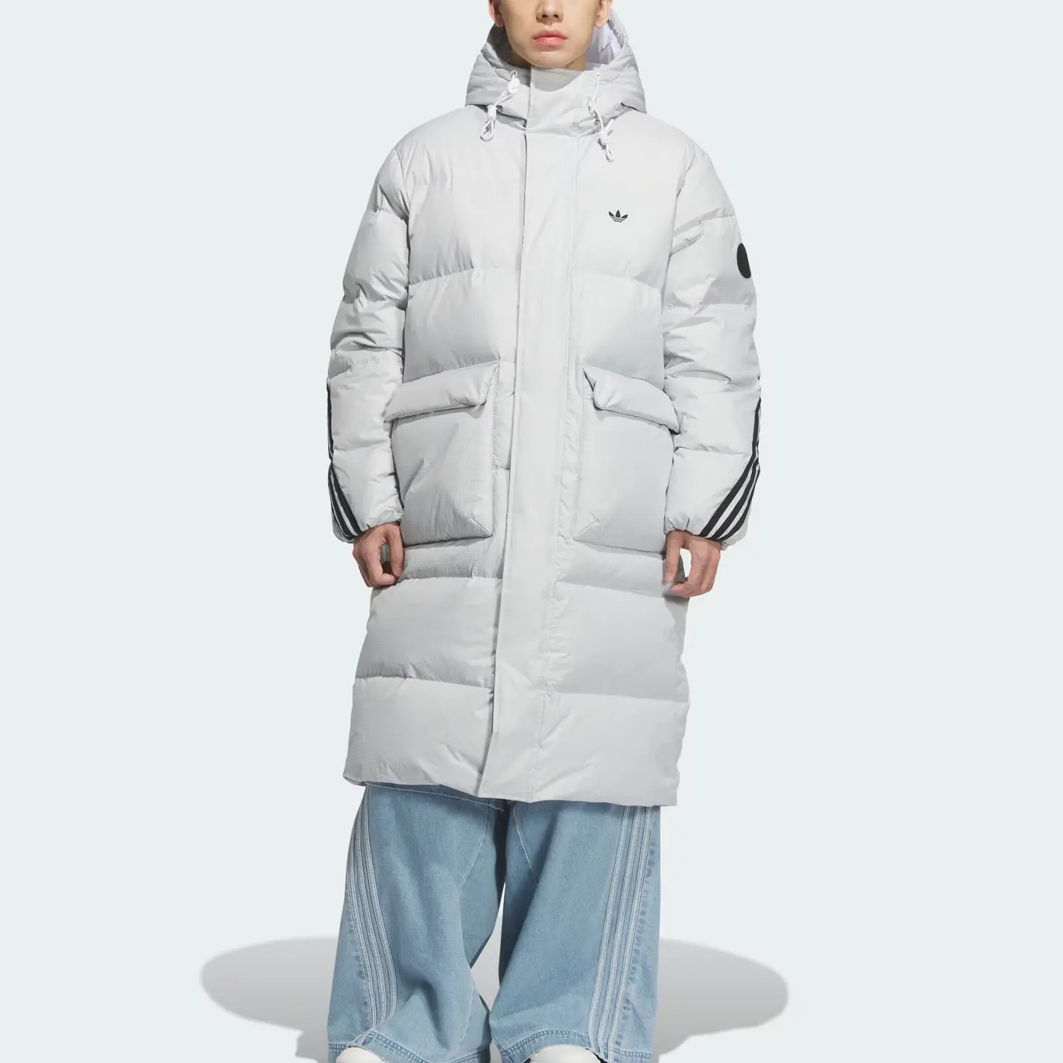 Пуховик FW25 Long Down Jacket Unisex Adidas Originals, белый — фото 3