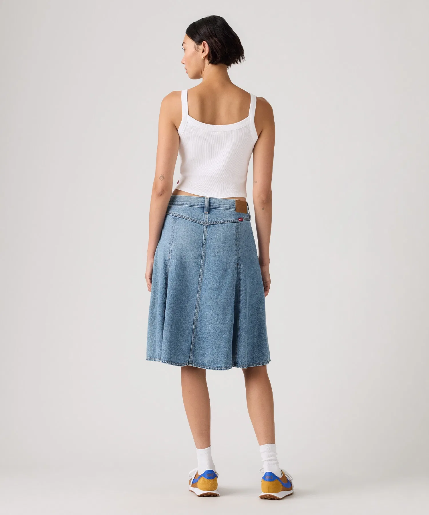 Юбка-клеш из тенсела с годетом от Levi's — фото 4
