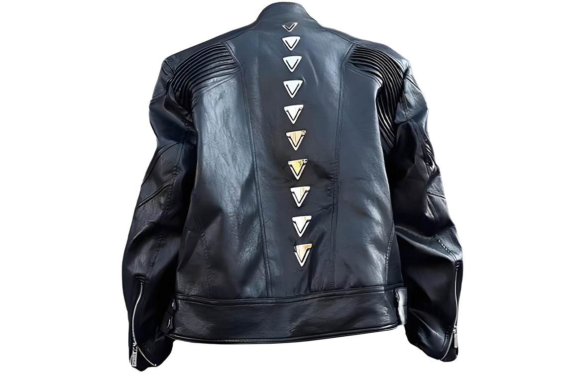 

ZIAREL Кожаная куртка Unisex Black Stand Collar Moderate