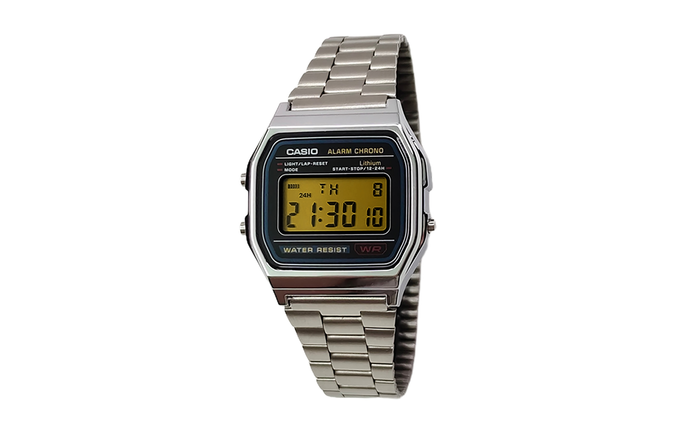 

CASIO Мужские часы Retrofit Series с кварцевым механизмом, стальной браслет, черный циферблат