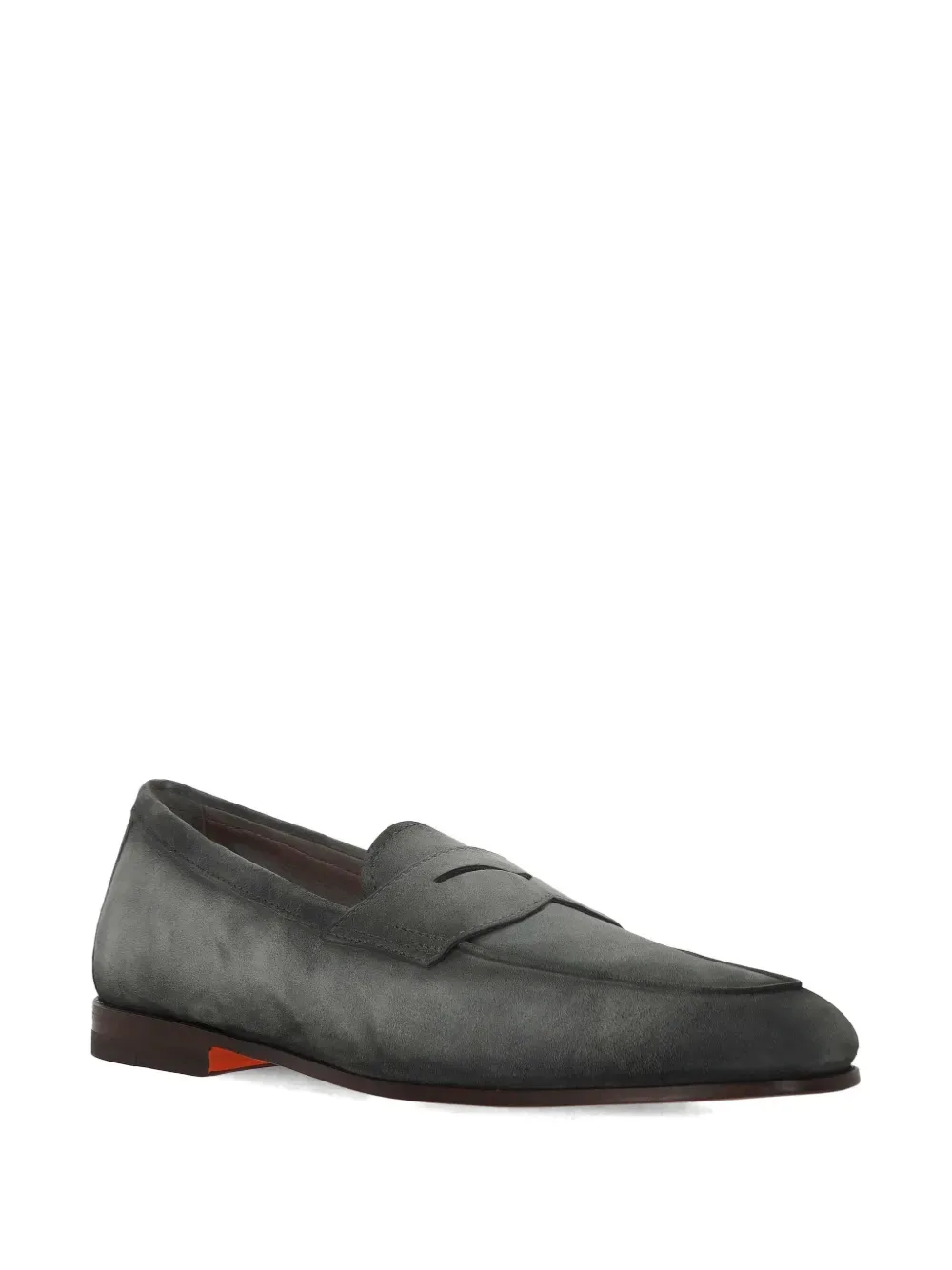 Лоферы с ремешком пенни Santoni, серый