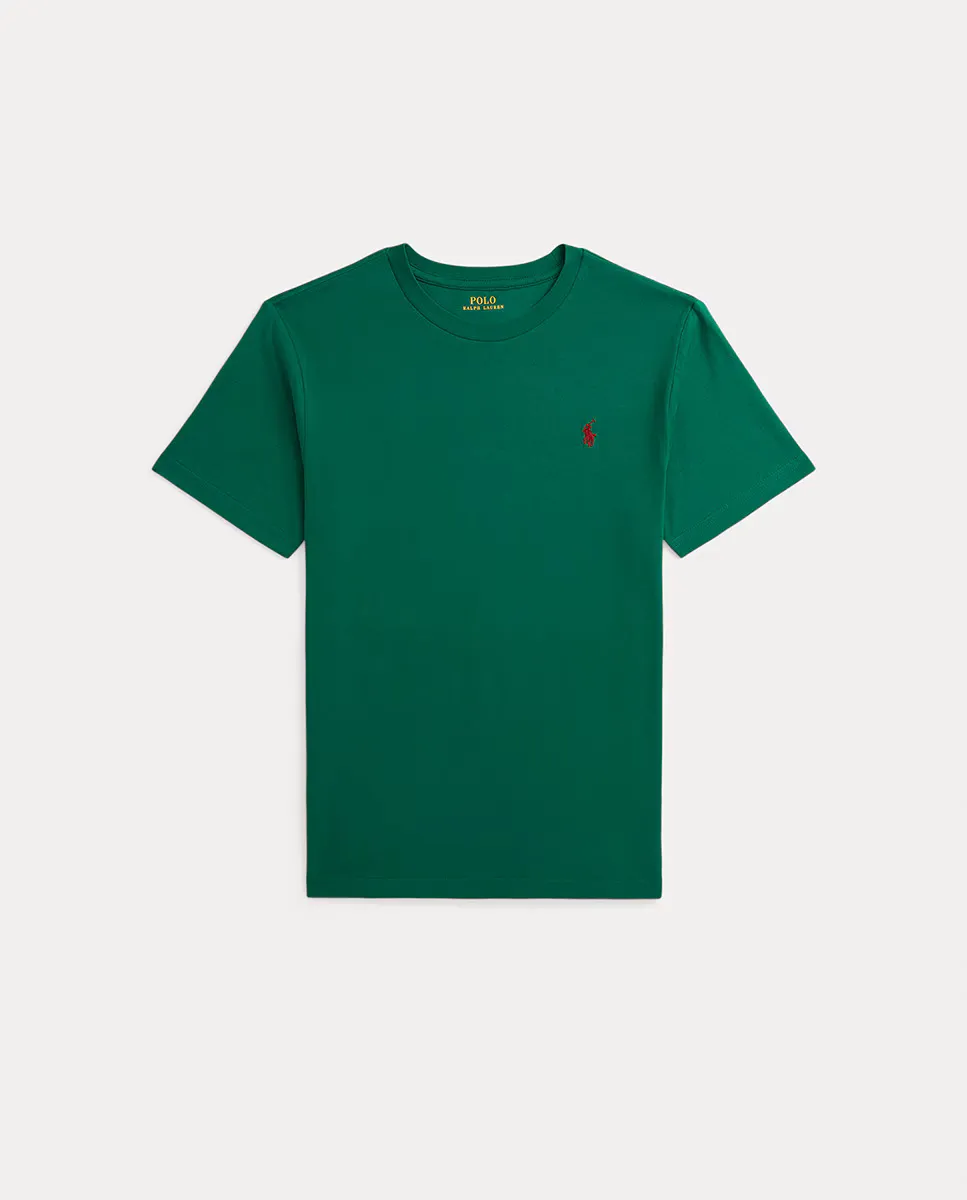 

Зеленая хлопковая футболка для мальчика Polo Ralph Lauren, зеленый