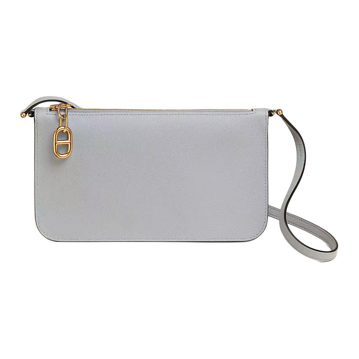 

HERMES Сумка через плечо Zipengo из коровьей кожи женская 8U Bleu Glacier Blue