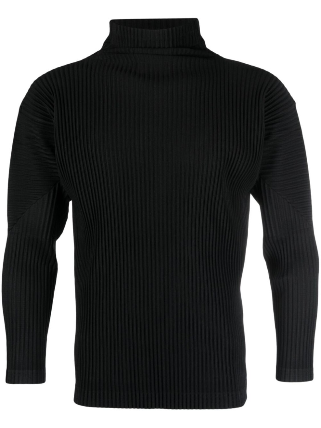 

Homme Plissé Issey Miyake плиссированный лонгслив с воротником-стойкой, черный
