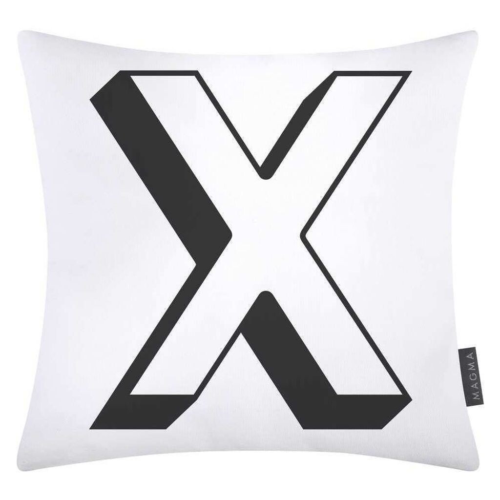 

Наволочка-подушка Magma из хлопка с буквами белая 40х40 см, буква X Magma - Heimtex