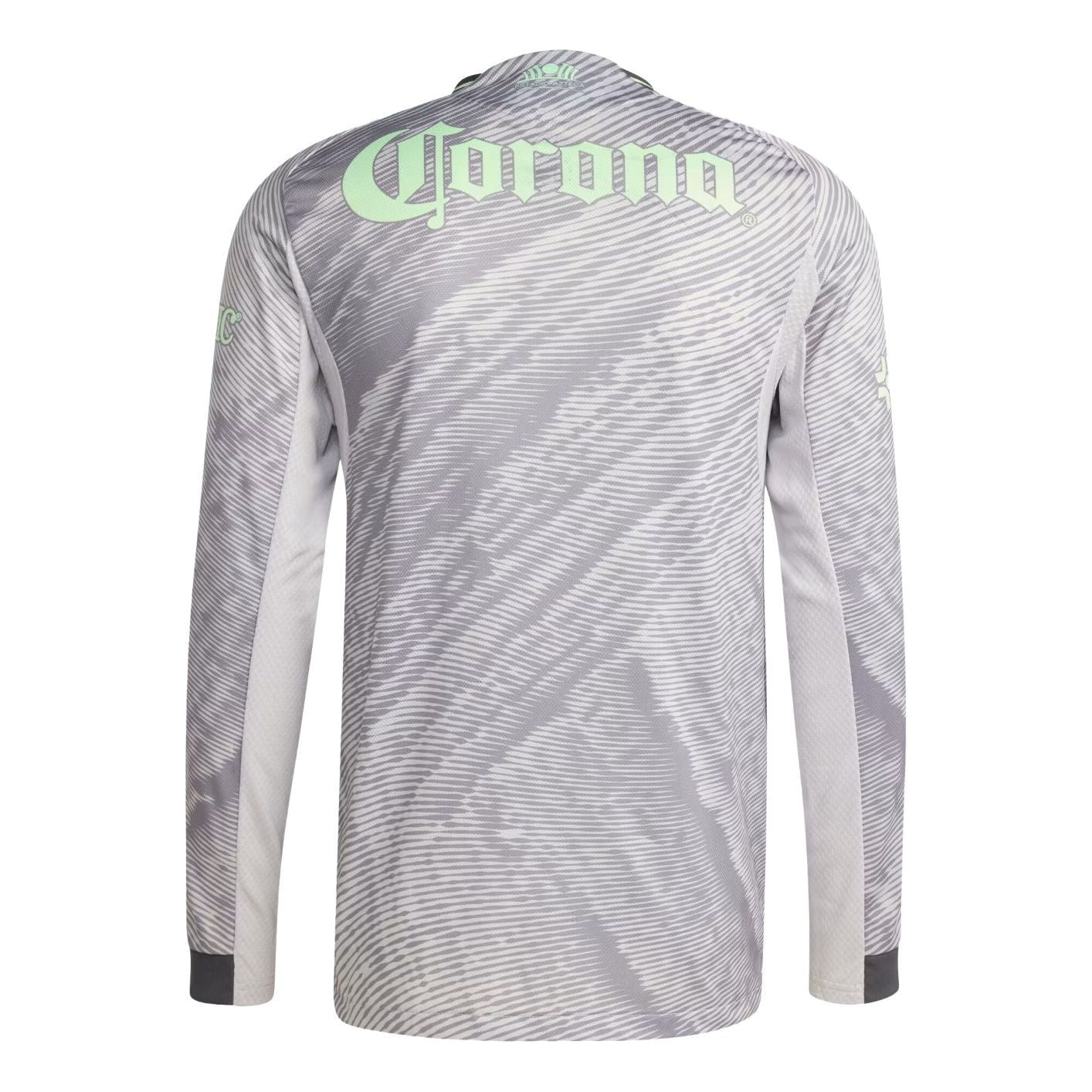 Футболка Adidas Club America 25/26 Third Authentic с длинным рукавом, приталенного кроя, цвет 'Grey Two' — фото 2