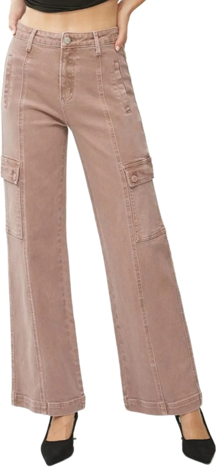 

Женские повседневные карго джинсы с высокой талией и карманами Yanhoo