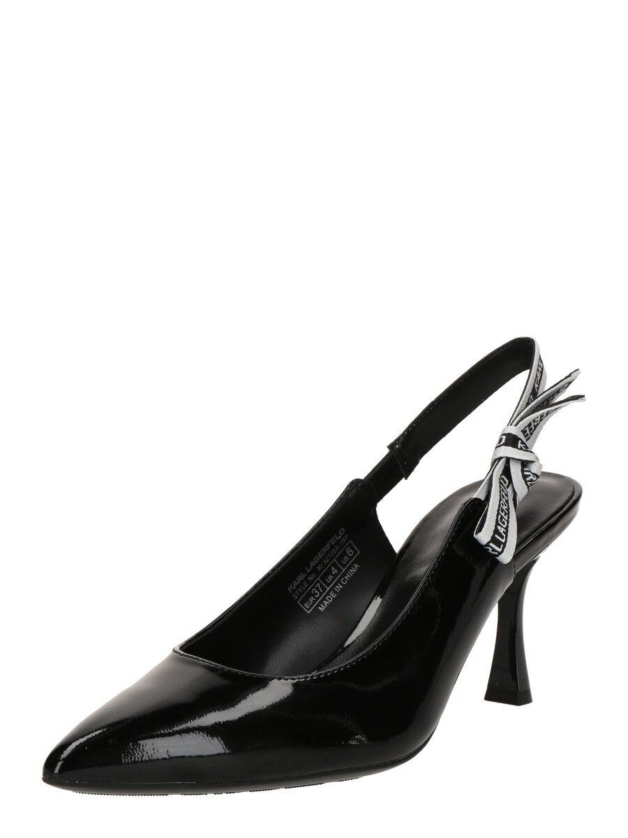 Туфли-лодочки с открытой пяткой Karl Lagerfeld, Black