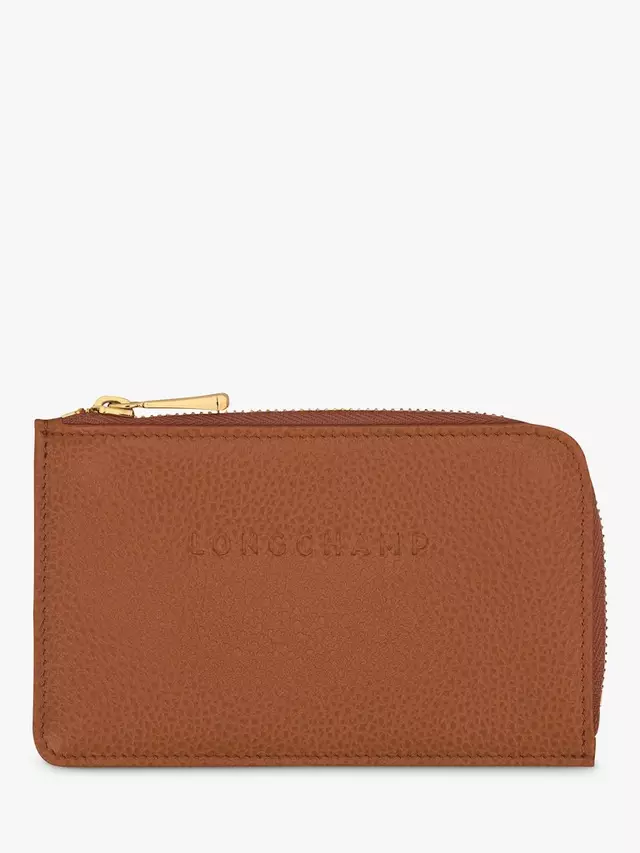 

Картхолдер Longchamp Le Foulonné Zipped Leather, цвет caramel
