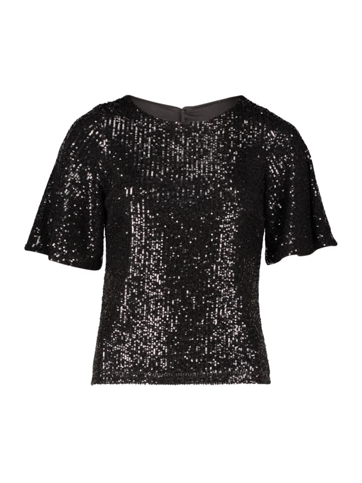 

Блузка с пайетками и рукавами-крылышками черного цвета Vera Mont