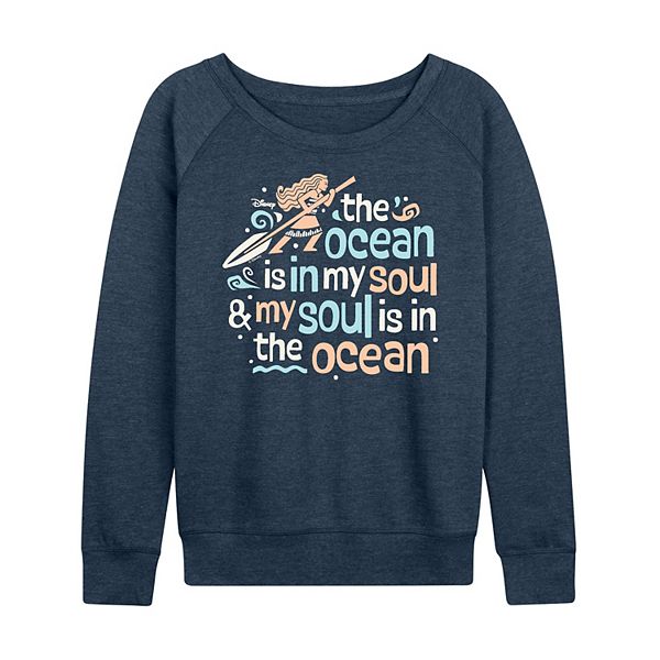 

Женская футболка с длинным рукавом Moana the ocean is in my soul из французского флиса Disney, Heather Indigo, Фиолетовый, Женская футболка с длинным рукавом Moana the ocean is in my soul из французского флиса Disney, Heather Indigo