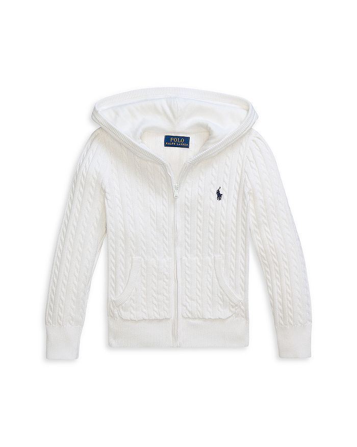 

Детская хлопковая худи с мини-косами на молнии - для малышей Ralph Lauren, белый