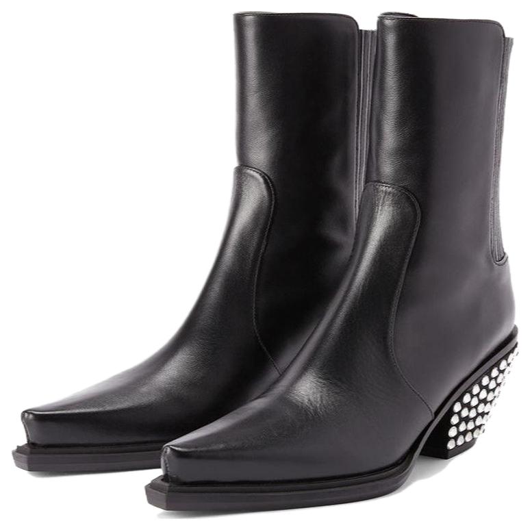 Женские черные ботильоны Yanhira 75 мм с кристаллами Giuseppe Zanotti — фото 3
