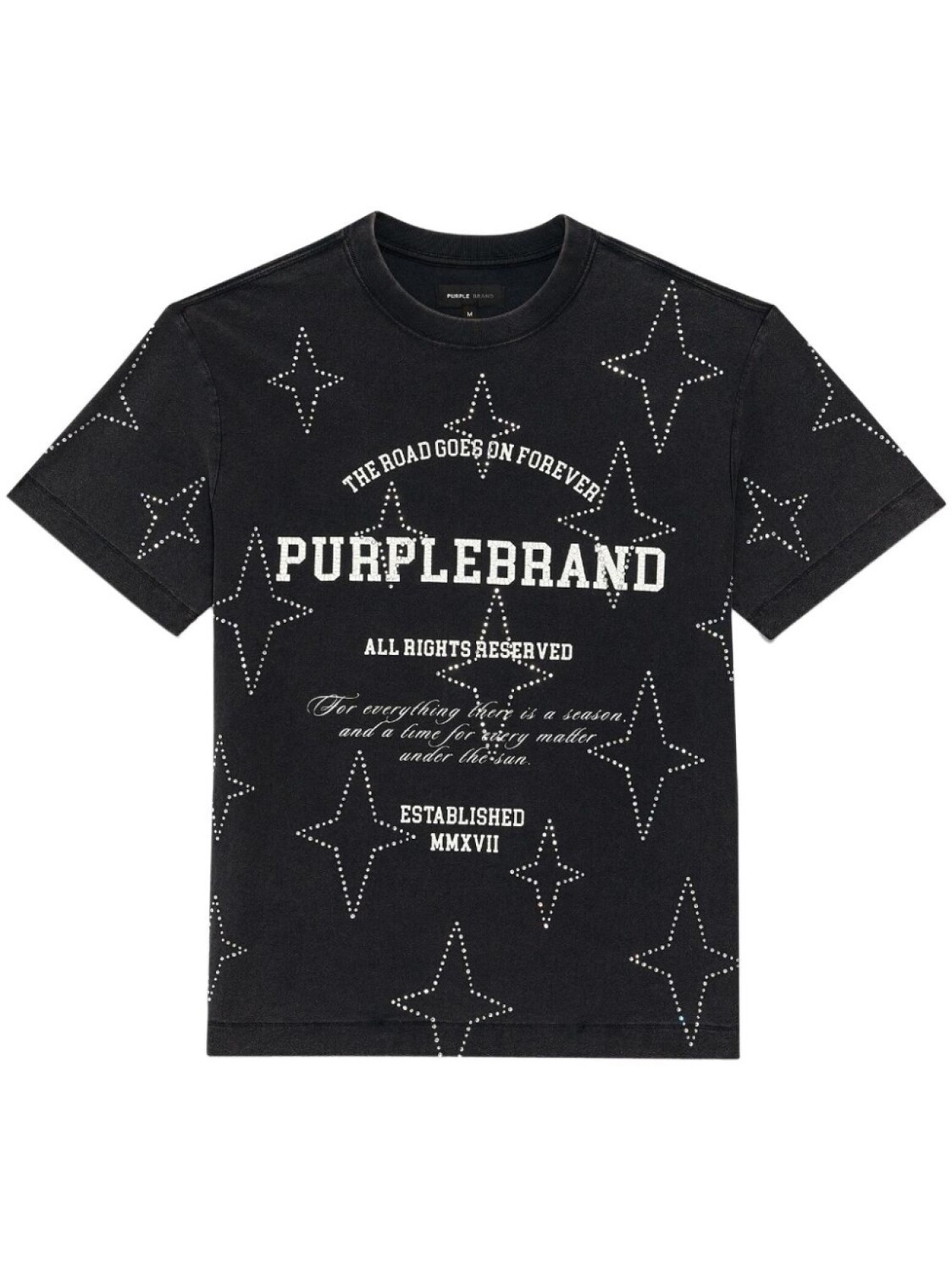 

Purple Brand футболка с кристаллами, черный