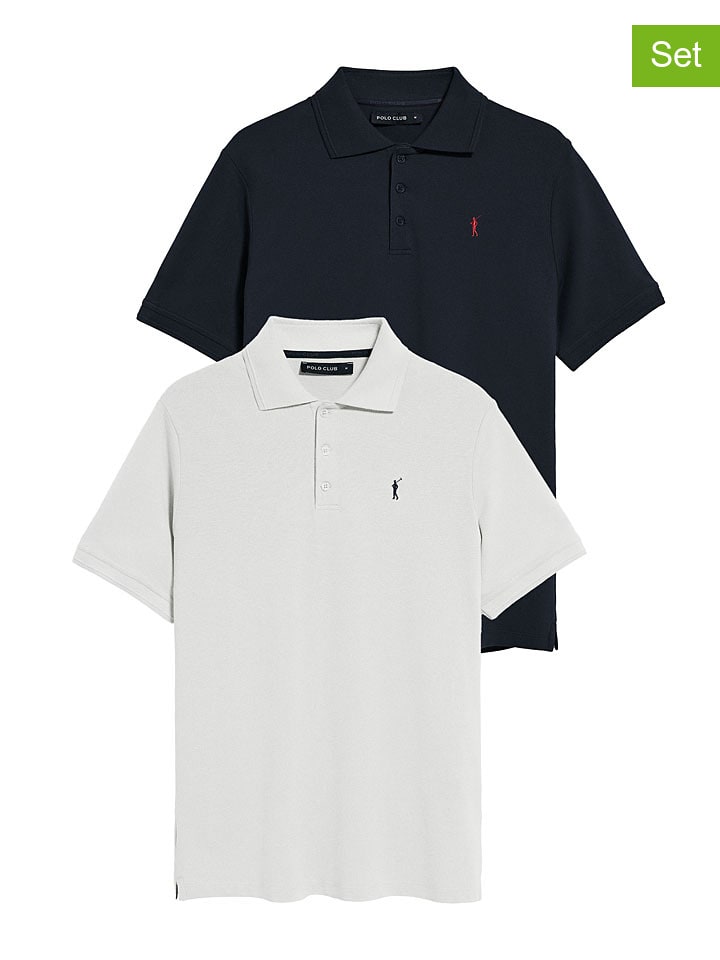 

Polo Club Комплект из 2 поло-рубашек черно-белого цвета