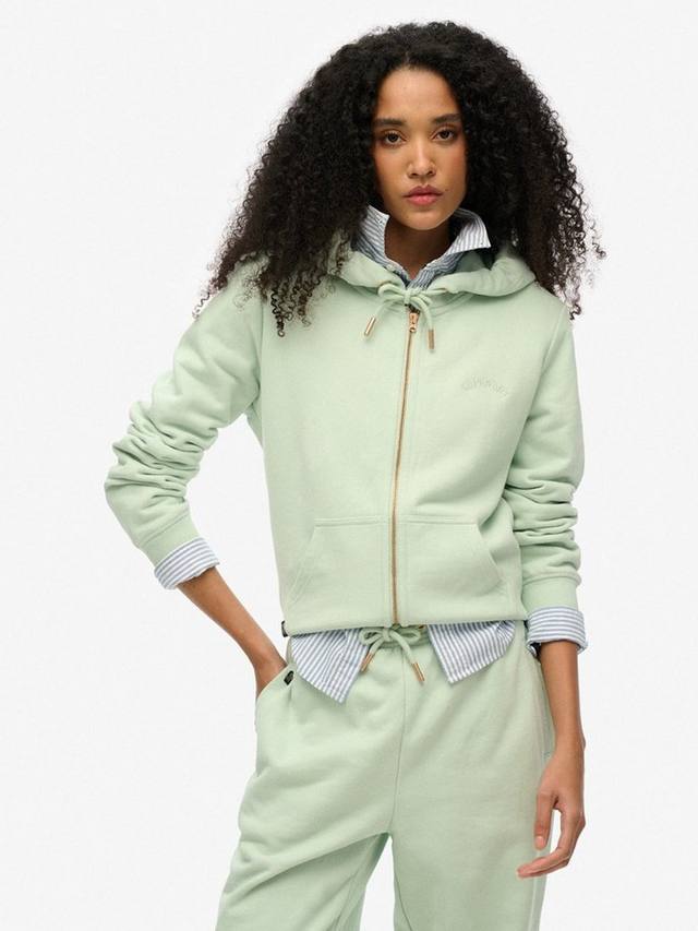 

Толстовка на молнии с логотипом essential Superdry, цвет Surf Spray Green