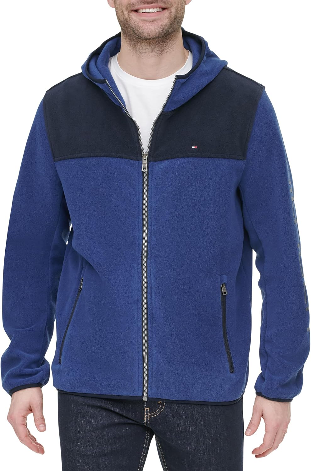

Мужская флисовая куртка с капюшоном Tommy Hilfiger Legacy, Midnight/Royal Blue
