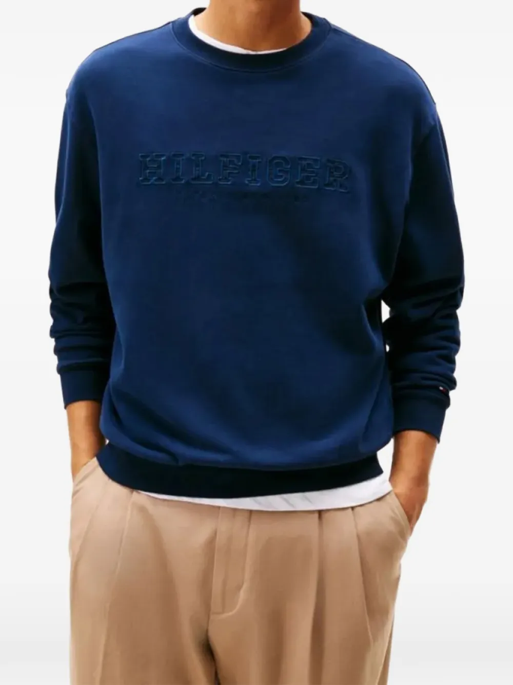 Свитшот с тиснением Tommy Hilfiger, синий — фото 3
