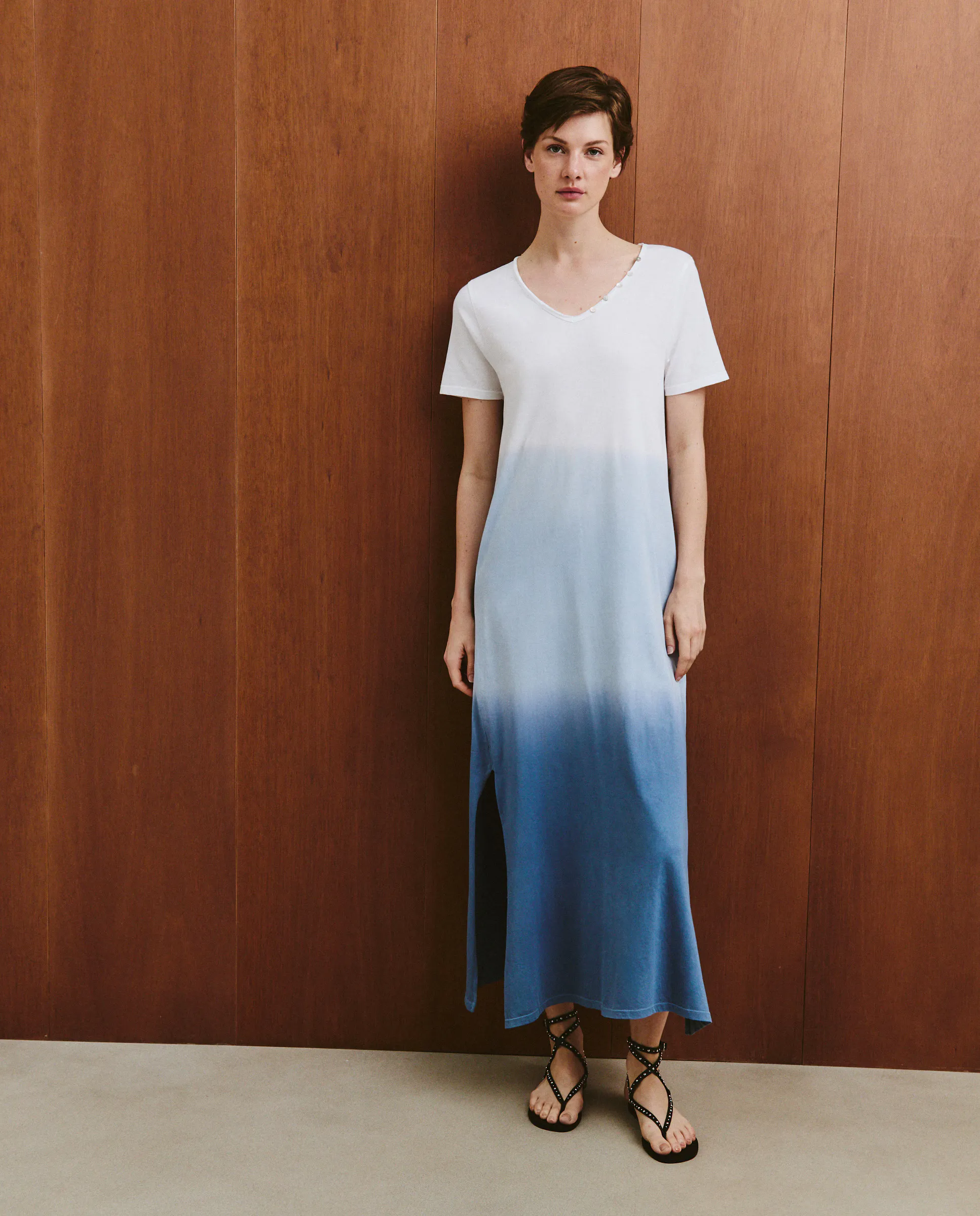 

Длинное вязаное платье Southern Cotton, зеленый