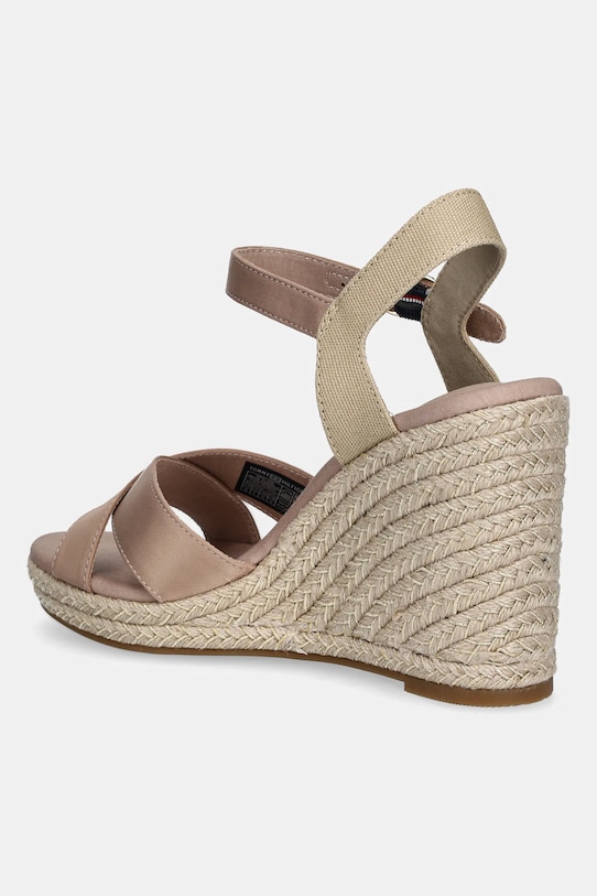 Сандалии SATIN HIGH WEDGE ESPADRILLE Tommy Hilfiger, бежевый — фото 3