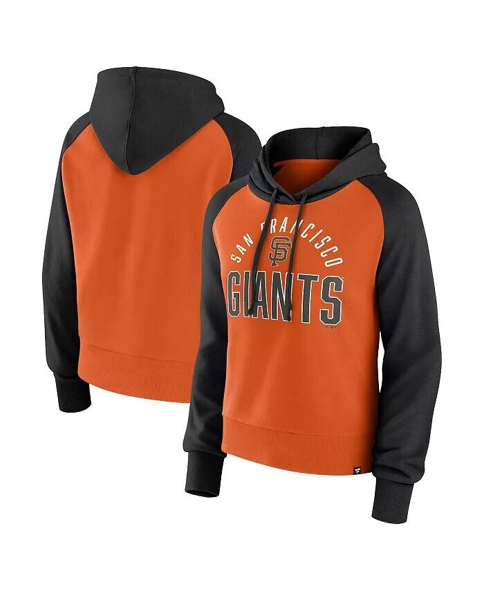 

Женский пуловер с капюшоном черного и оранжевого цвета San Francisco Giants Pop Fly Fanatics