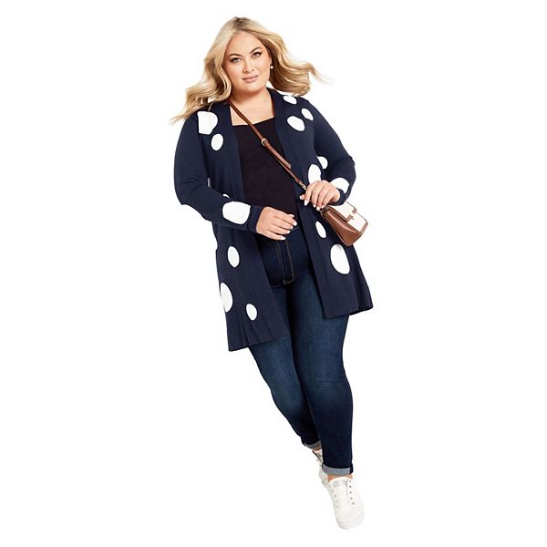

Кардиган с принтом Spot It для женщин plus size Avenue, Navy
