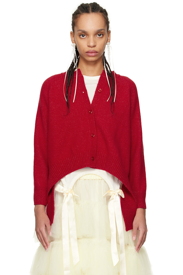 

Кардиган с открытой спинкой Simone Rocha, красный