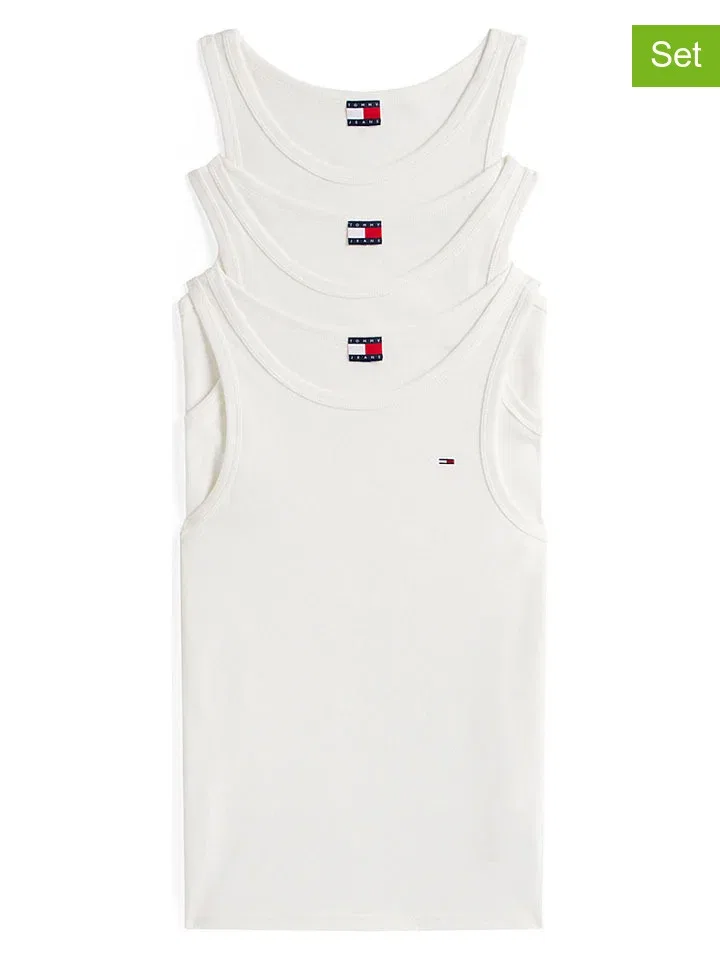 Футболки, 3 шт., хлопок, Tommy Hilfiger, белый