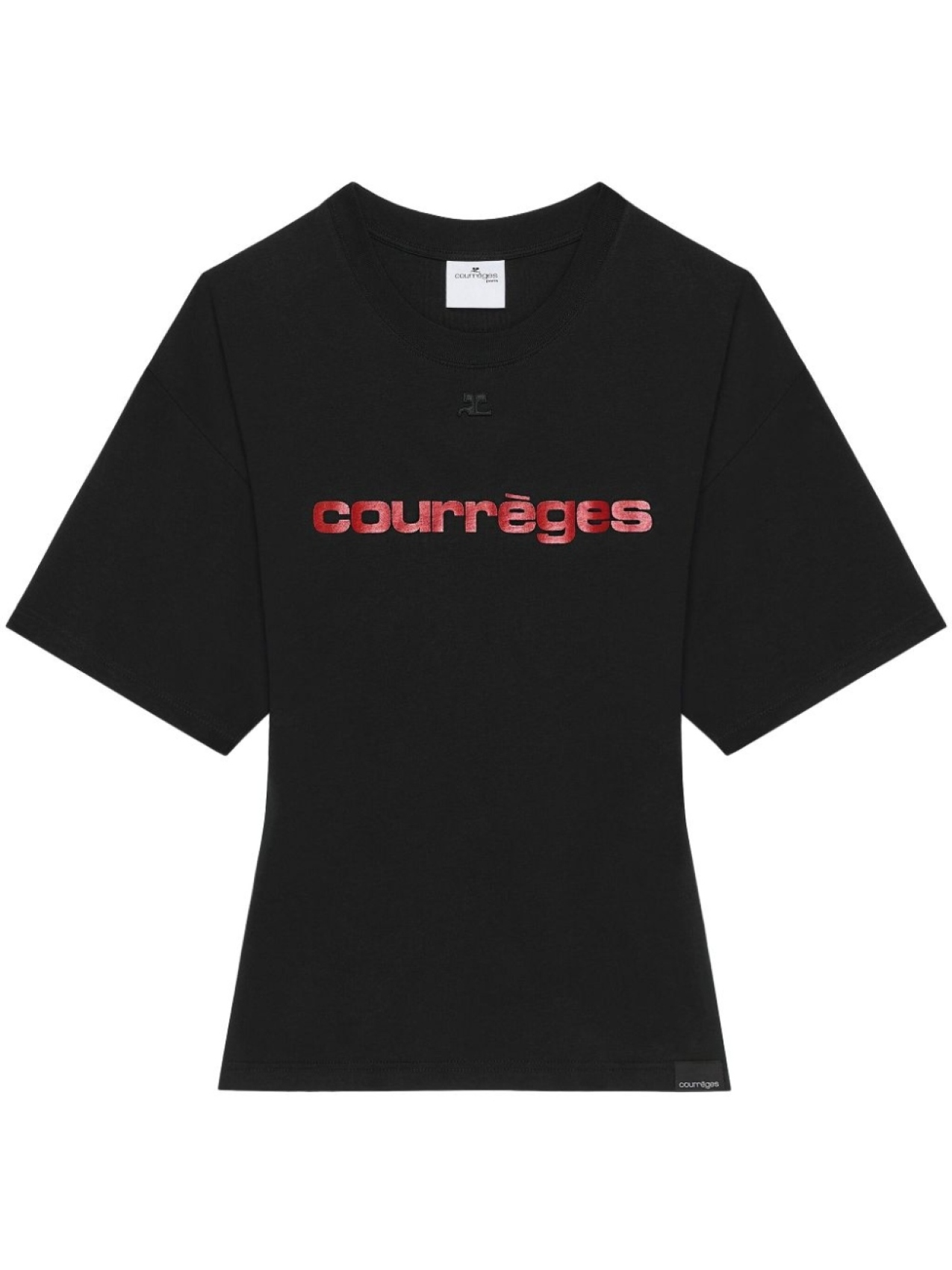 

Courrèges футболка с логотипом, черный