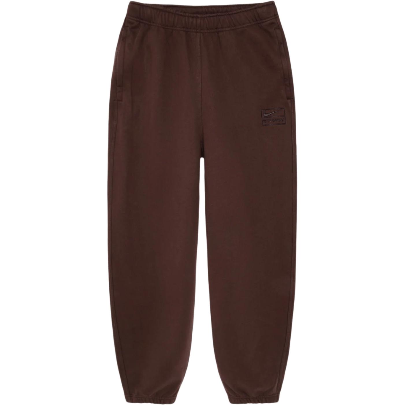Nike x Nike совместная серия FW25 потертые брюки из флиса вязаные спортивные штаты unisex Stussy, черный — фото 3