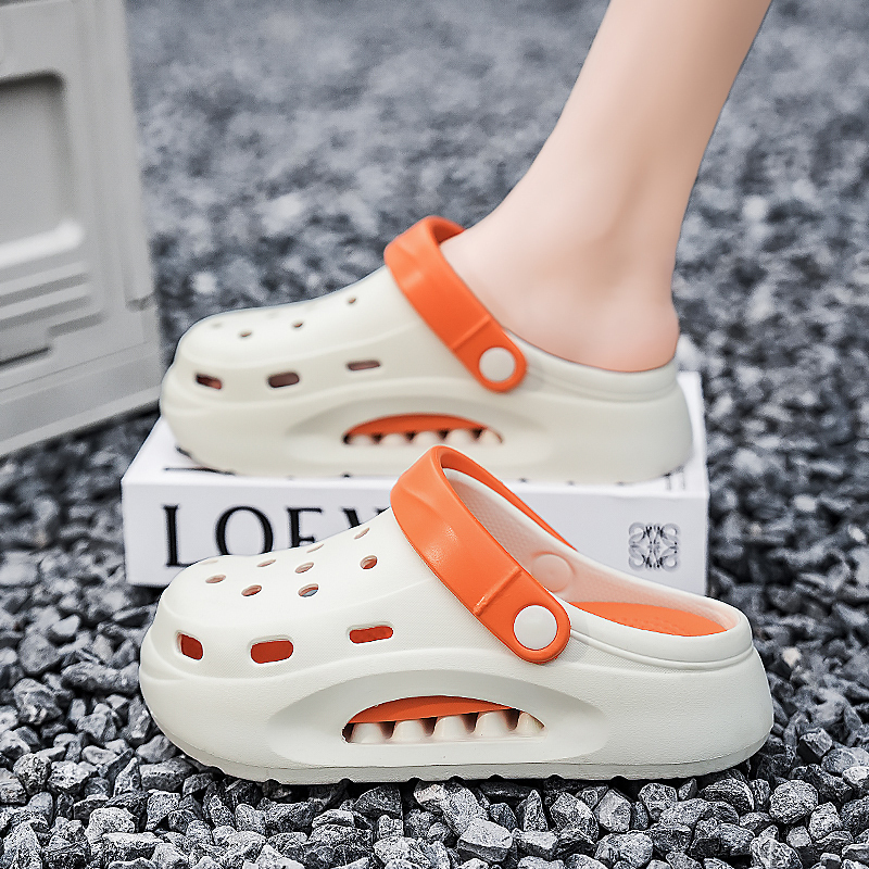 CHAOPAISHA Клоги унисекс бежево-бело-черные 7136-0, цвет Beige White Black 7136-0 — фото 4