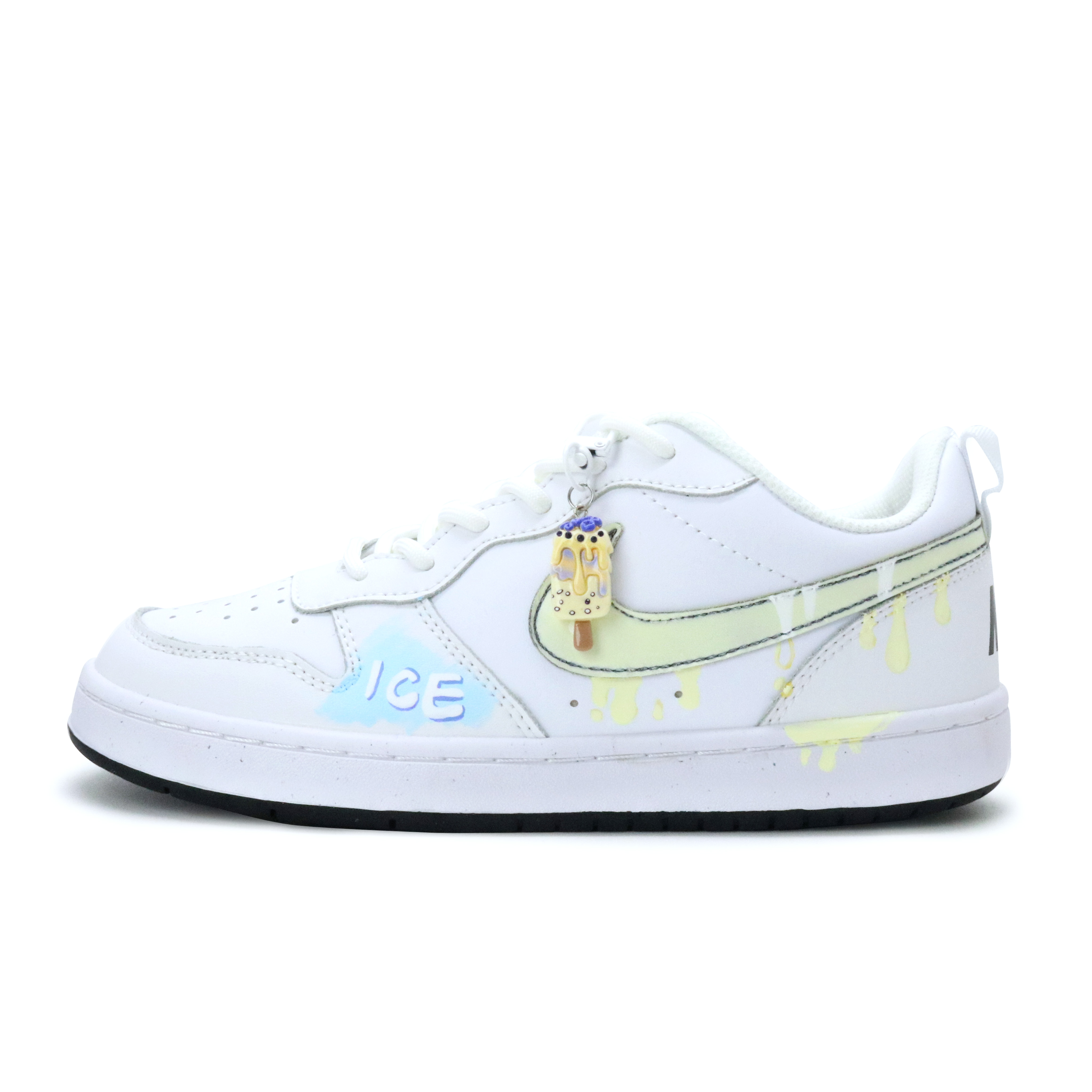 

Nike Детские кроссовки для скейтбординга Court Borough Cream Ice Cream с защитой от истирания, балансирующие, низкие, для подростков
