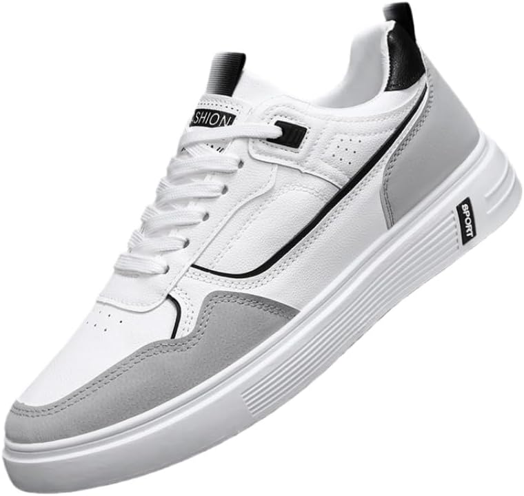 

FmShi Модные спортивные кроссовки больших размеров для мужчин - повседневные спортивные кроссовки для студентов колледжа. Мягкая стелька из ЭВА. Легкие и нескользящие, белый