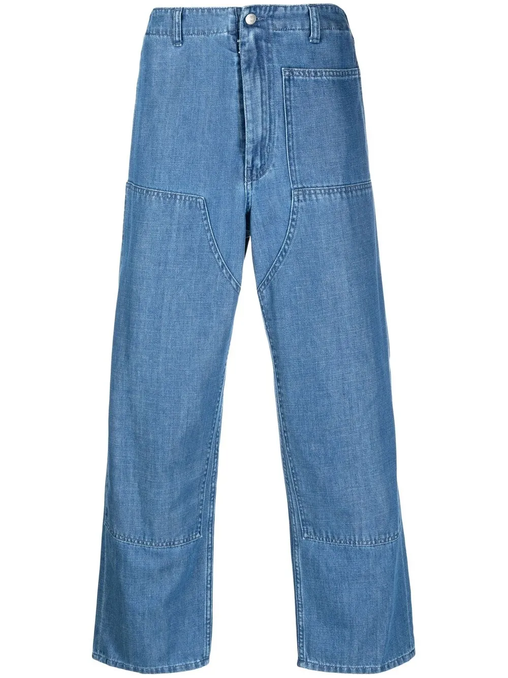 

Прямые брюки MM6 Maison Margiela, синий