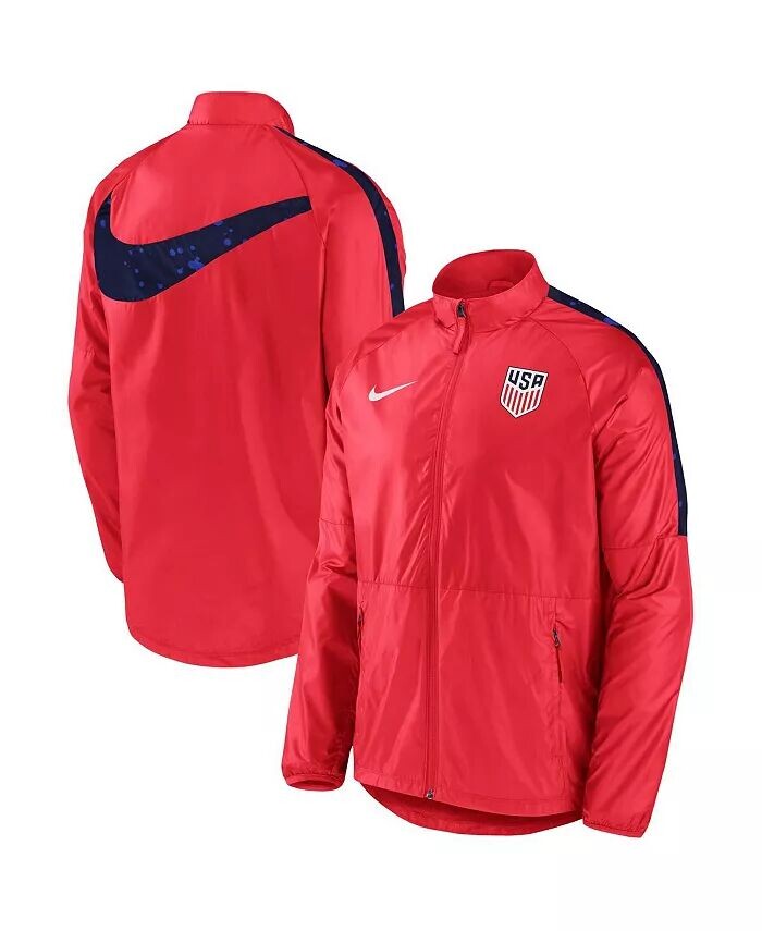 

Красная всепогодная куртка реглан с молнией во всю длину Big Boys USMNT Academy Nike