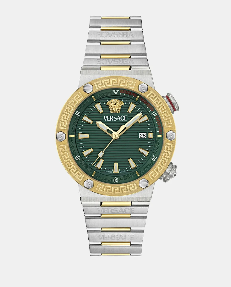 

Мужские часы Greca Logo Diver VE8G00524 из двухцветной стали Versace, мультиколор