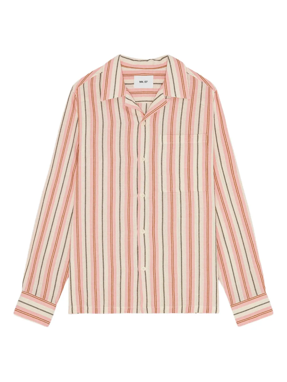 

Полосатая рубашка на пуговицах NN07, розовый