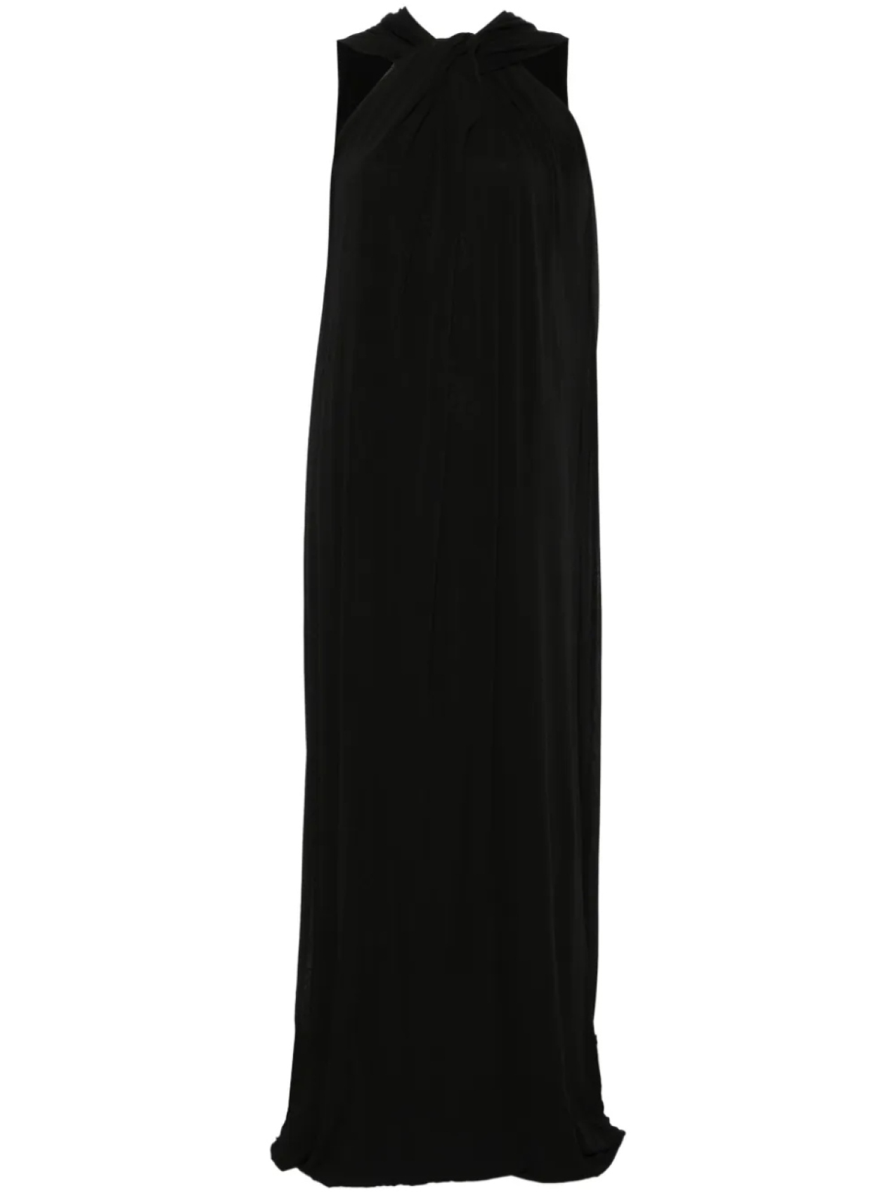 

Платье макси с драпировкой Jil Sander, черный