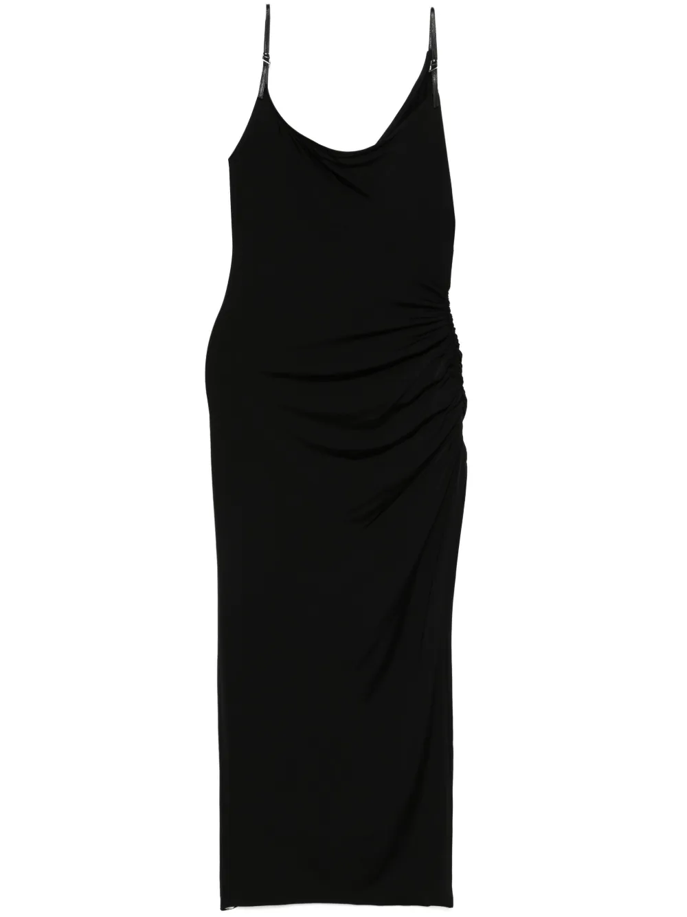 

Платье макси асимметричного кроя Mugler, черный