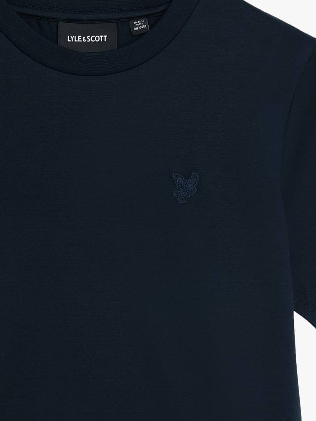 Детская однотонная футболка Lyle & Scott, Navy — фото 3