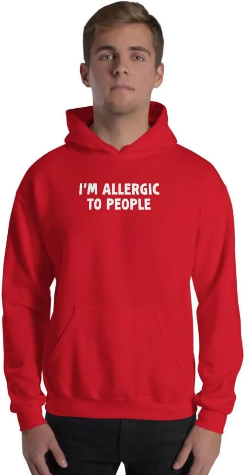 Толстовка Funny Humor Allergic To Politics Unisex Generic, красный