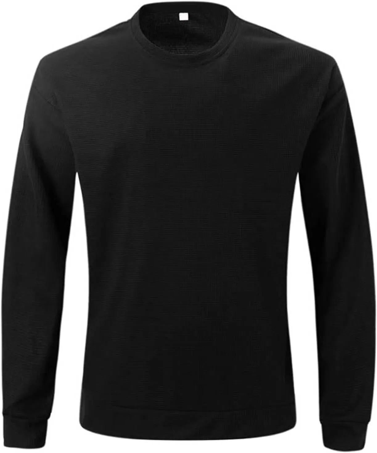 Мужская облегающая футболка с длинным рукавом, Black