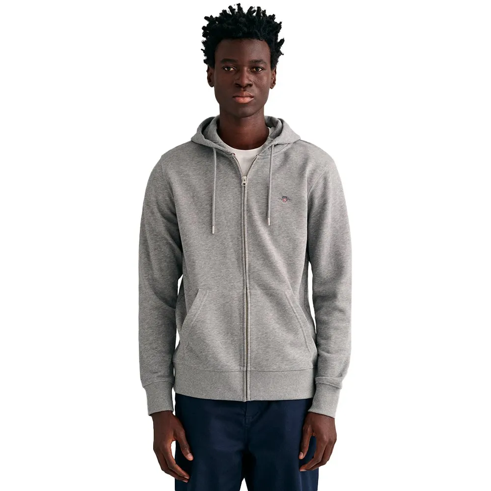 

Толстовка Gant Reg Shield full zip, серый