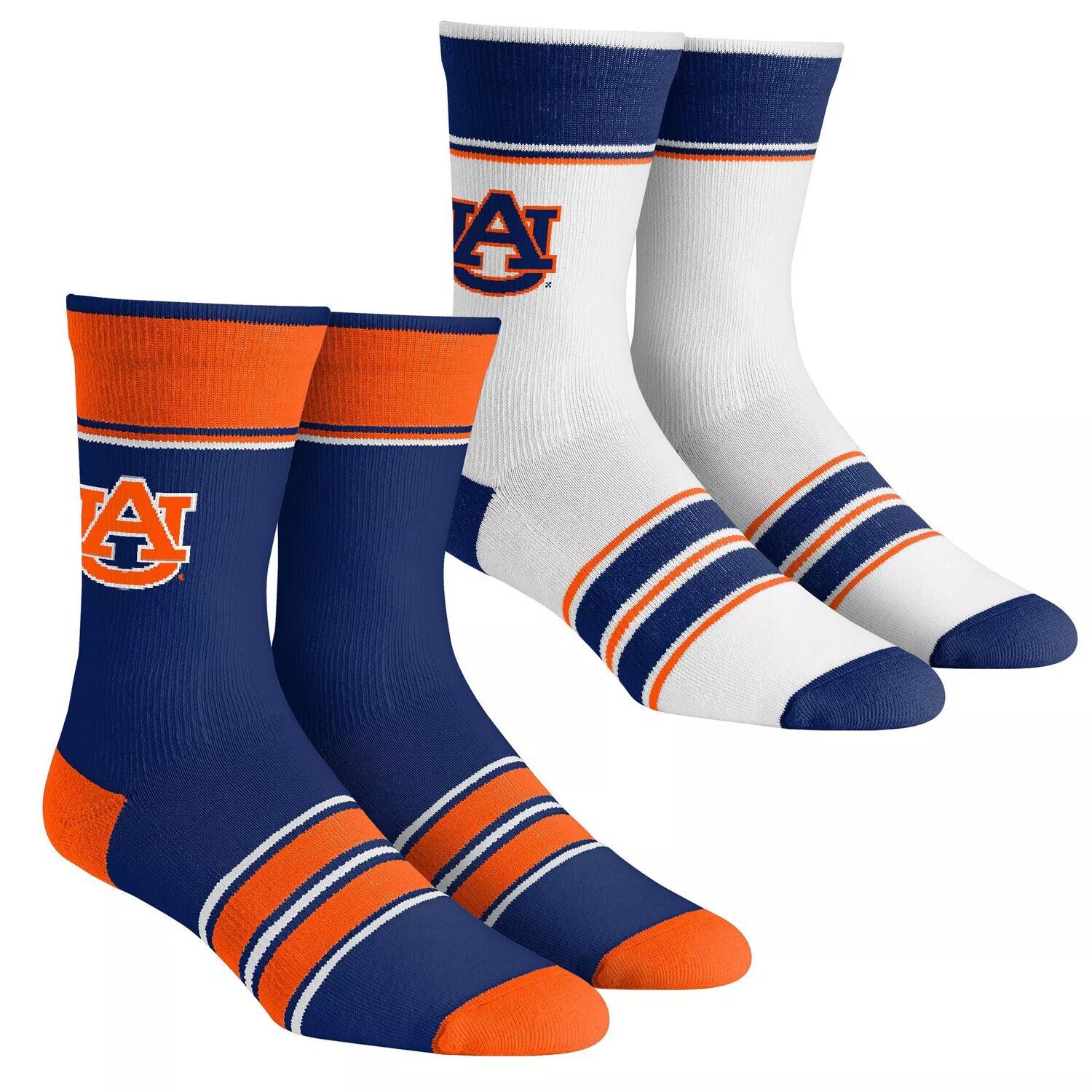 

Комплект из 2 носков Youth Rock Em Auburn Tigers в несколько полосок Team Crew Unbranded