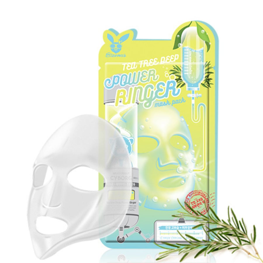 

Elizavecca, Tea Tree Deep Power Ringer Mask - успокаивающая тканевая маска, 1 шт.